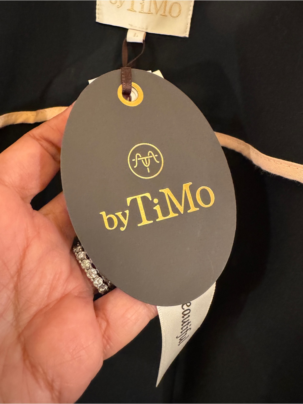 By Timo Black Jacket with Puff Shoulder & Gold Buttons - Cropped Size L - Picture 12 of 16